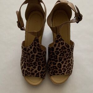 Cityclassified Leopard Print Wedges
